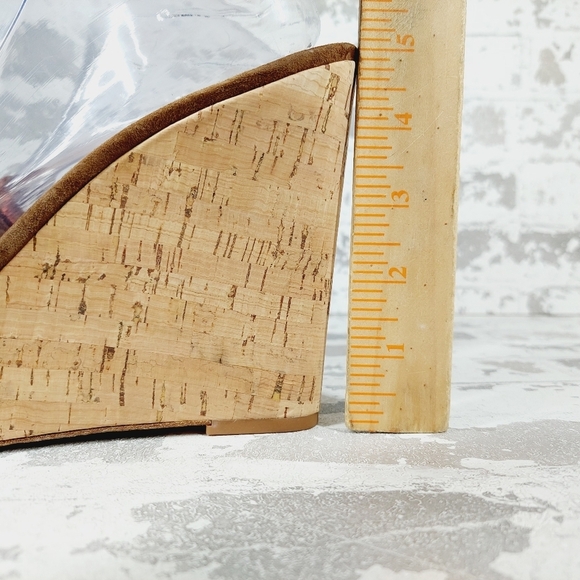 New Veronica Beard Dali Multi Woven Raffia Leather Cork Wedge Sandals K729 - Picture 2 of 11